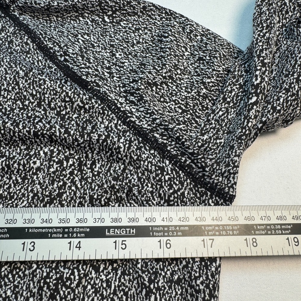 Avia Womens Pullover Size Small Quarter Zip Space Dye Black White Long Sleeve - Picture 6 of 8
